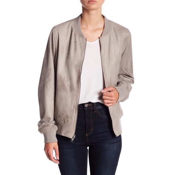 Vintage Faux Suede Reversible Bomber Jacket - Picture 2 of 3